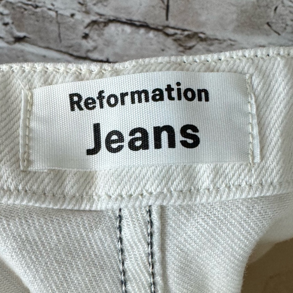 Reformation Jeans Women's Eloise Size 29 Ivory High Rise Wide Leg Jean READ - Picture 3 of 16